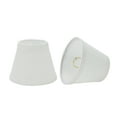 thumbnail image 1 of Aspen Creative 32066-2 Small Hardback Empire Shape Chandelier Clip-On Lamp Shade Set (2 Pack), Transitional Design in White, 5" bottom width (3" x 5" x 4"), 1 of 7