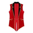thumbnail image 4 of Aislor Women Circus Ringmaster Costumes Rave Festival Lion Tamer Cosplay Vest Swallow-Tailed Blazer Jacket Red L, 4 of 7