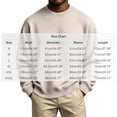 thumbnail image 3 of WIZUTIZ Men's Waffle Knit Crewneck Sweatshirt Drop Shoulder Oversized Long Sleeve Pullover Top For Fall Winter, 3 of 6
