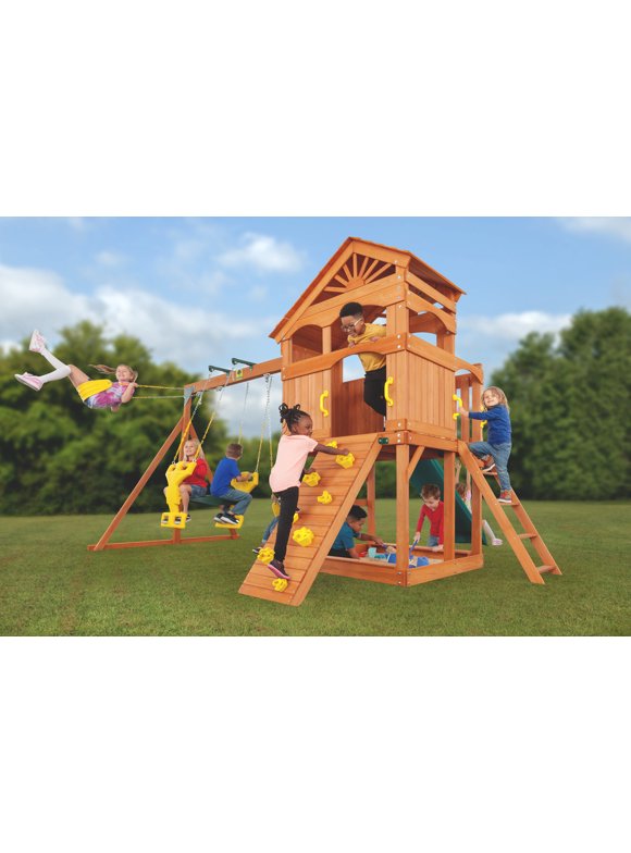 Wooden Swing Sets in Swing Sets