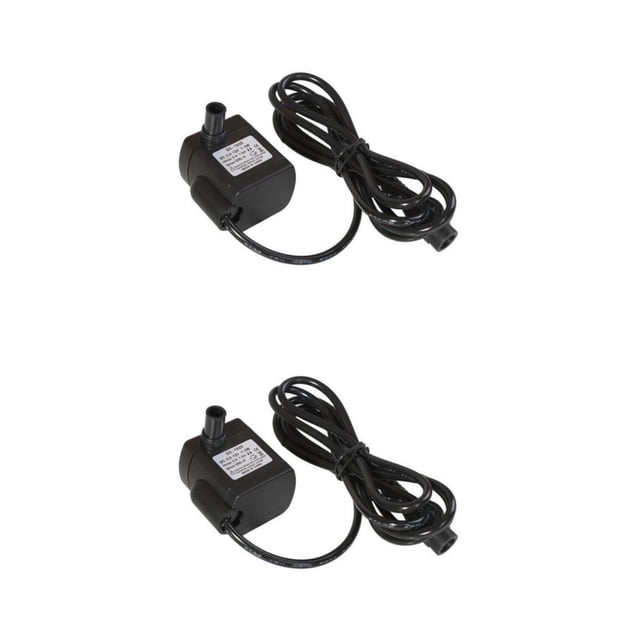 Methold Bomba de Fuente Solar súper silenciosa de plástico para acuarios y estanques, bombeo súper silencioso sin escobillas USB DC18V CC 18 V. 2Conjunto