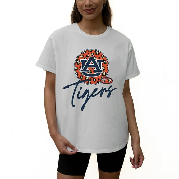 Women's Gameday Couture White Auburn Tigers Wild Expectations Tri-Blend Flowy T-Shirt