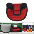 thumbnail image 4 of Cubierta de la cabeza del putter de golf kusrkot Malla Golf Club Mallet Putter Head Cover rojo, 4 of 8