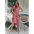 thumbnail image 3 of Dresses for Women Summer Casual Boho Dress Floral Print Ruffle Sleeve Midi Beach Dresses, 3 of 5