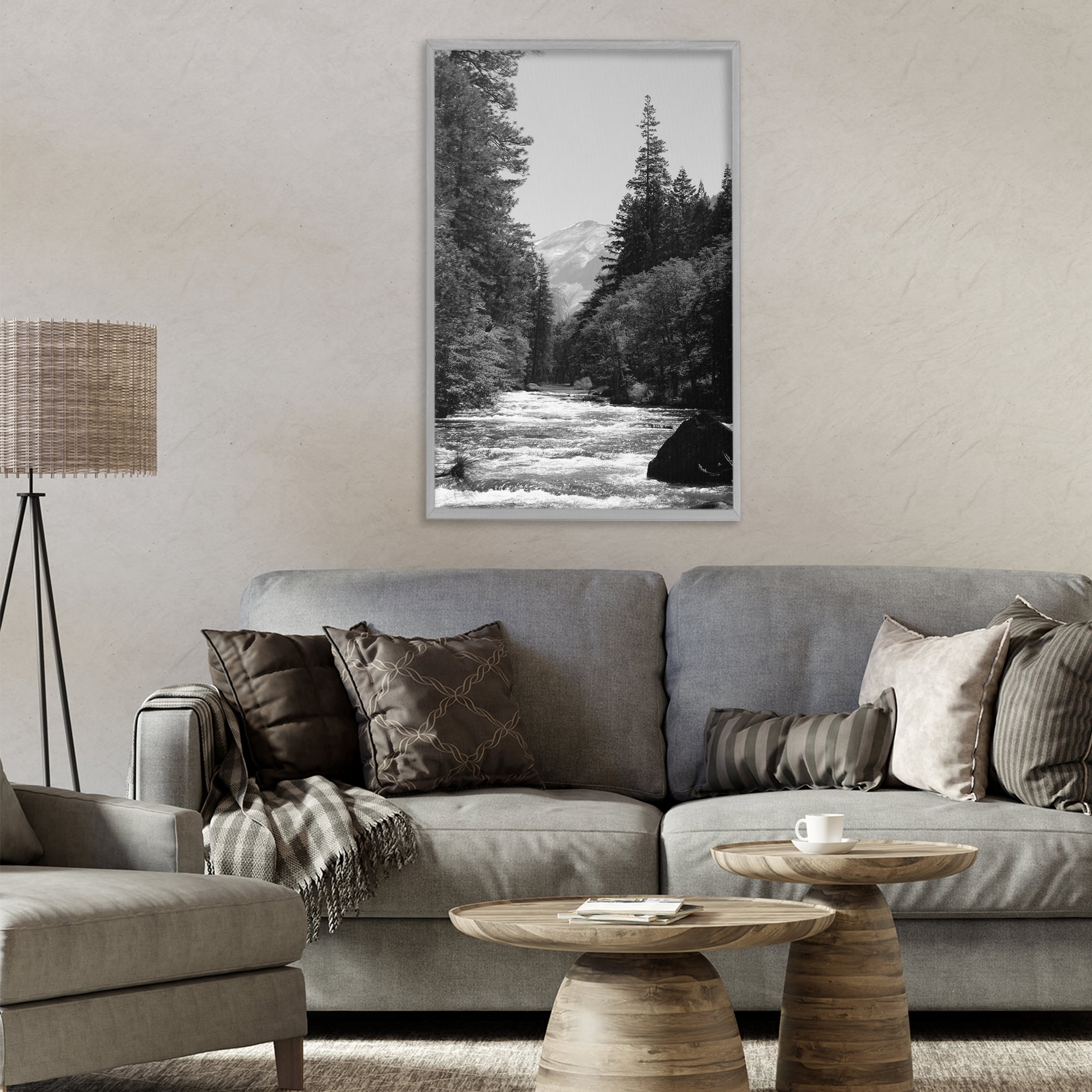 Stupell Industries Merced River Flow Gray Framed Giclee Art, design by Kim Curinga