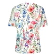 thumbnail image 5 of Raeneomay Oversized T Shirts for Women Casual Tops Women's Summer Fashion Floral Print V-Neck Casual Short Sleeved Top Short Sleeved V-Neck Top/Shirt, 5 of 5