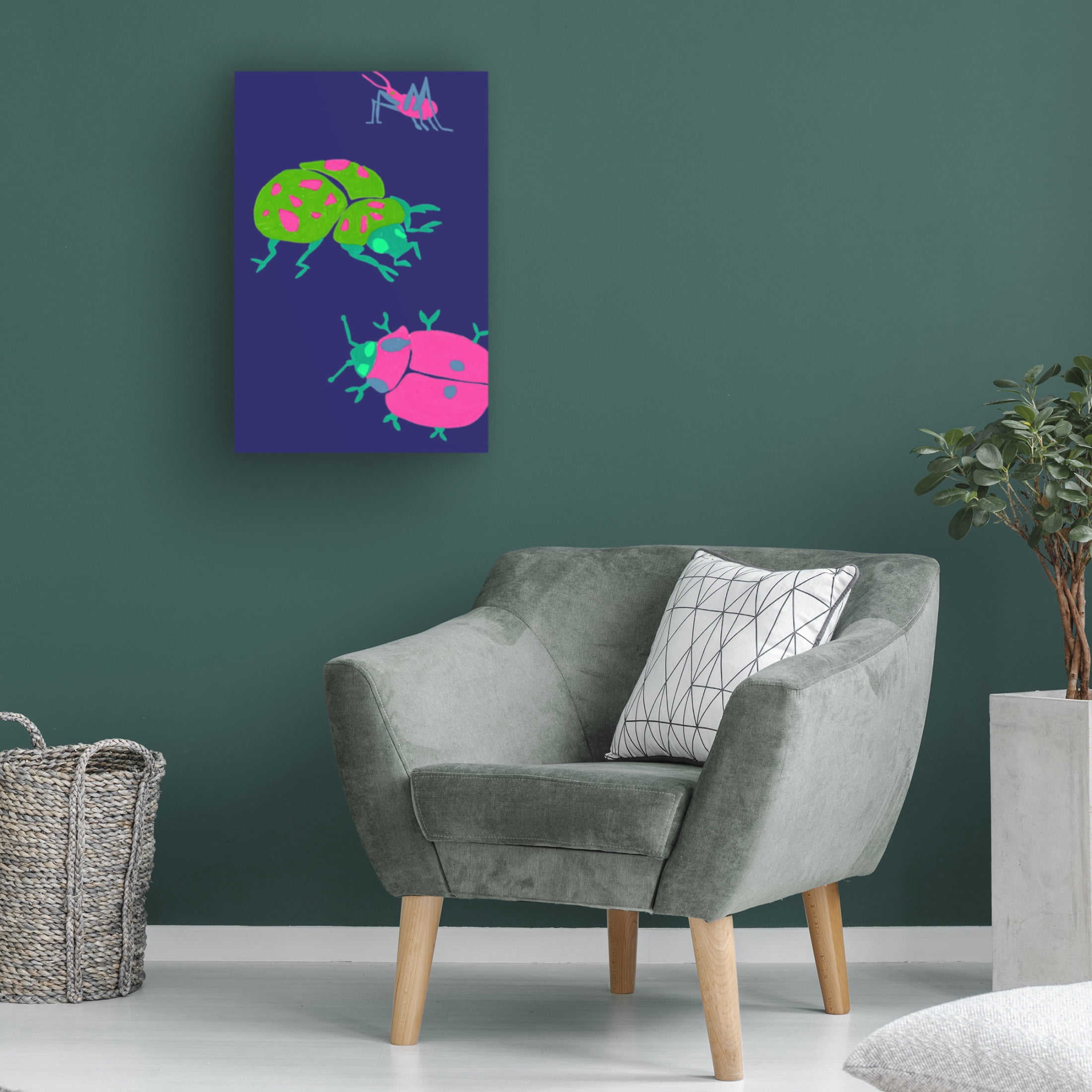 Trademark Fine Art Ania Zwara Midnight Ladybugs Canvas Wall Art