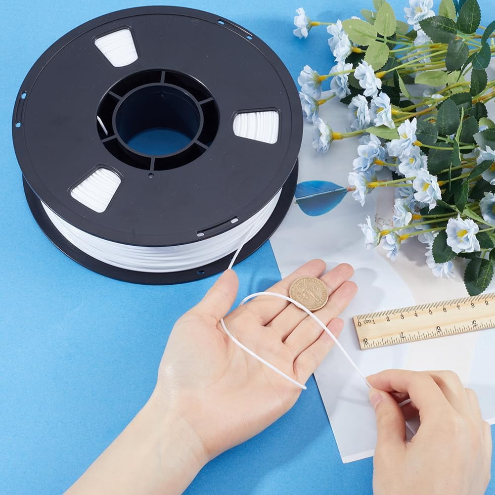 PETG Filament 1.75mm 3D Printer Material 1.0kg Dimensional Strength & High Temperature Fit Most 3D Printer Accuracy +/- 0.02mm Gift for 3D Printing Lover 360.8 Yard White