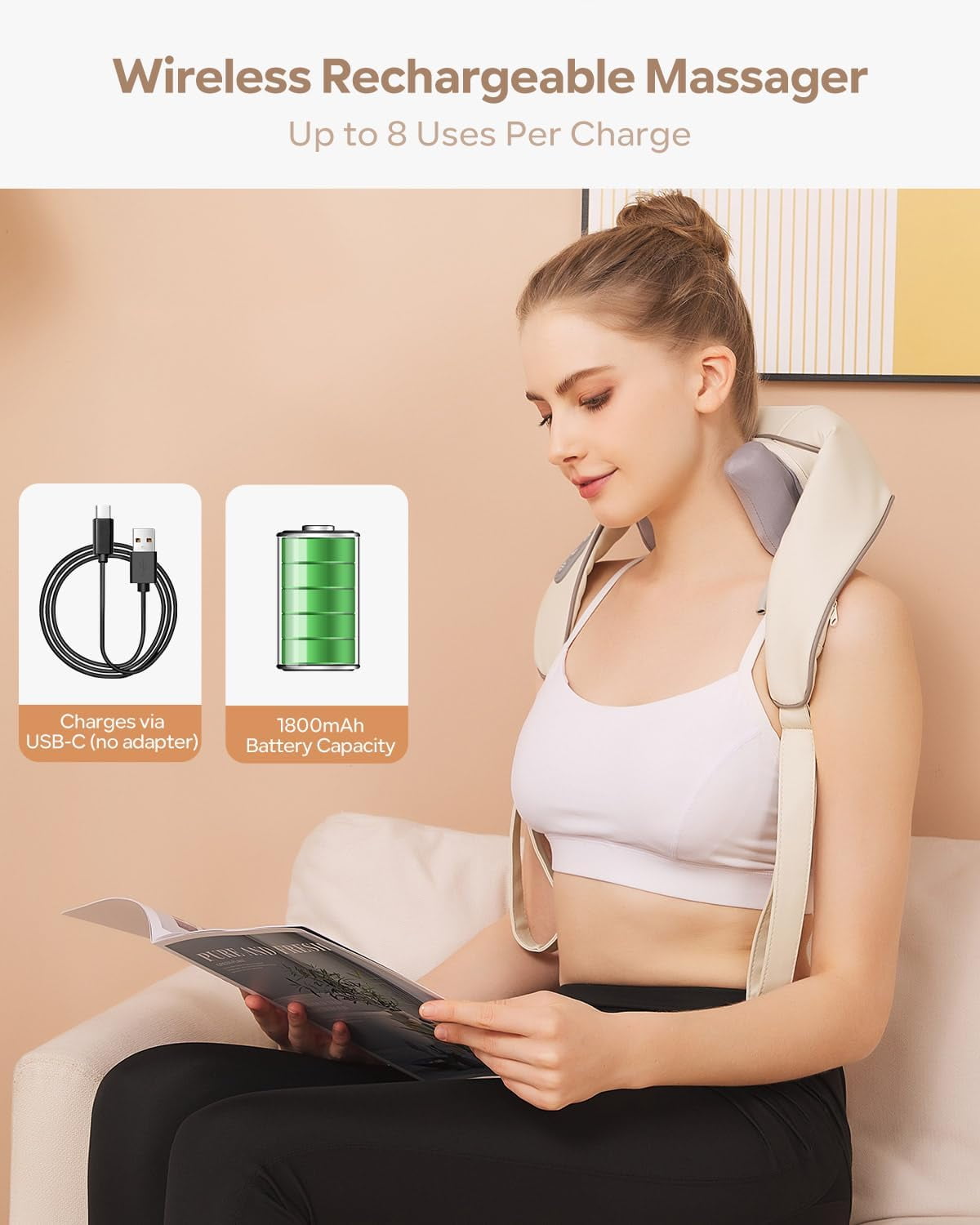 SAVIOR Neck Shoulder Back Massager with Heat, 2-in-1 Shiatsu Massagers for Deep Tissue Pain Relief, 4D Kneading Massager Gifts for Women Men Mom Dad