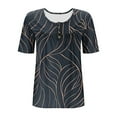 thumbnail image 6 of Xdegoge Womens Blouses Short Sleeve Plus Size Tops Fashion Printed Crew Neck Oversized T Shirt Loose Fit Tunic Summer Tops Casual Boho Tees Ropa Mujer My Orders At Walmart Cancel Membership, 6 of 6