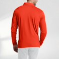 thumbnail image 4 of WTOBBY Men's Classic Golf Shirt with Ice Silk Fabric, Breathable Long Sleeve, Performance Collar, Lightweight Design, and Quick Dry for Summer Casual Wear UPF Protection ,Vermilion 2XL, 4 of 5