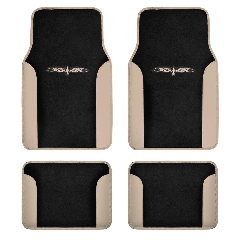 BDK Design Car Floor Mats 4 Pieces Carpet with Unique Design
