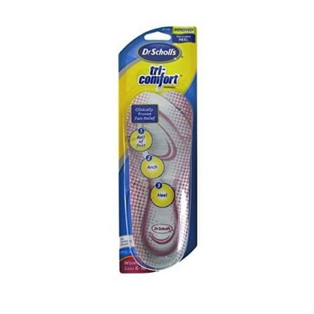 Dr. Scholl’s Tri-Comfort Insoles Heel Arch & Cushion Women's 6-10, 2-Pack