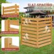thumbnail image 4 of Slsy Valla de Aire Acondicionado, Cerramiento para Equipos de Piscina de 2 Paneles, 48" An x 48" Al Pantallas de Privacidad, Valla de Madera para Basureros y Jardín, Panel de Privacidad Exterior, 4 of 8