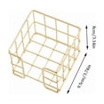 thumbnail image 3 of Desktop Wrought Iron Openwork Mesh organizer Basket - Sticky Notes Grid Holder, Rust-Resistant Metal Storage, Office Desk Accessory, Gold, JKODE, 3 of 7