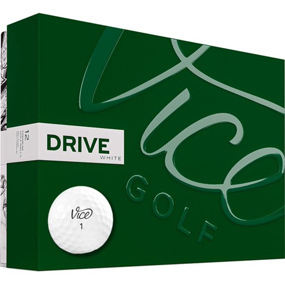 Pelotas de golf Vice Drive blancas para principiantes (2 piezas)