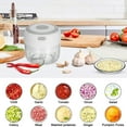 thumbnail image 4 of Graflsoa KKmoon Portable USB Rechargeable Mini Garlic Chopper, 100ml Multi-Function Food Processor with 1200mAh Battery, 30W Power, ABS/PC/Stainless Steel, White/Pink/Blue Options, 4 of 6