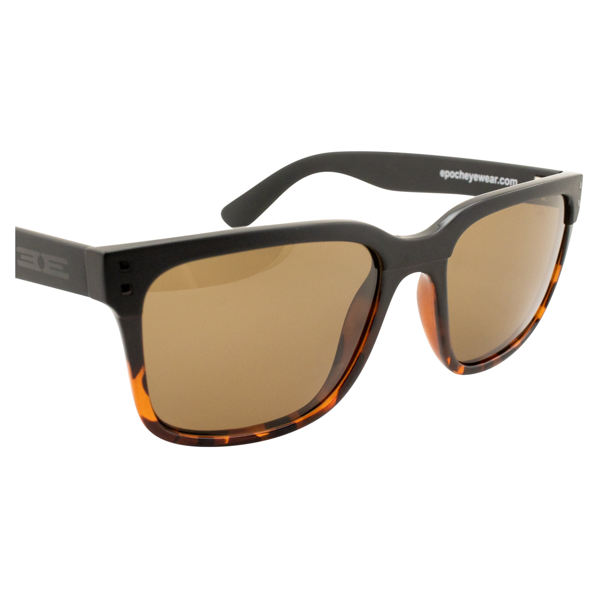 Epoch Eyewear Romeo UInta Sports Polarized Sunglasses Motorcycle Glasses Black & Tortoise Frame w/Hydrophobic Brown Lens