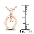 thumbnail image 5 of SuperJeweler O Initial Necklace In Heavy 14 Karat Rose Gold With Free 18 Inch Cable Chain, For Women, 5 of 6