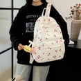 thumbnail image 3 of Mochila Escolar Pana Mujer Patrón Cereza () Blanco, 3 of 9