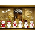 thumbnail image 1 of Christmas Sticker for Window Window Family Shop DIY Wall Sticker 6 Bear Snowflake, 1 of 5