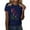 Navy, variant on Seductiva Women's Short Sleeve T-Shirt Clearance Womens Graphic T Shirt Vintage Floral Shirt Flower Tee Fall Shirts