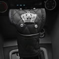 thumbnail image 3 of Fashion Crystal Crown Leather Car Gear Cover Auto Hand Brake Cover Shifter,, 3 of 8