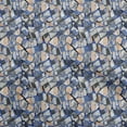 thumbnail image 1 of oneOone Viscose Jersey Medium Blue Fabric Abstract Geometric With Texture Craft Projects Decor Fabric Printed By The Yard 60 Inch Wide, 1 of 4