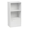 thumbnail image 2 of IRIS 3-Tier Wood Storage Shelf with Door, White, 2 of 7