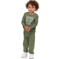 thumbnail image 2 of Cudlie 5-Pack Toddler Boys' Jogger Pants, Lightweight Tapered Sweatpants, Soft Cotton Blend, Sizes 3M–4T, 2 of 10