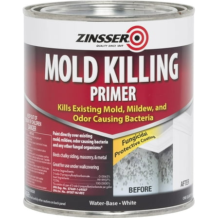 Zinsser 276087 Mold Killing Primer, Quart, White
