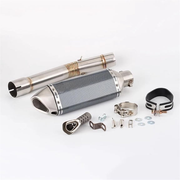 Motorcycle Exhaust Pipe Carbon Fiber Muffler Stainless Steel Pipe Slip-on For Yamaha YZF R6 YZF-R6 1998-2005