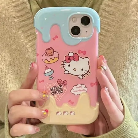 Cute Sanrio Hello kitty 3D Bow Tie Phone Case For Iphone 11 12 13 14 Pro Max X Xs Xr 6 6S 7 8 Plus SE 2020 Cover