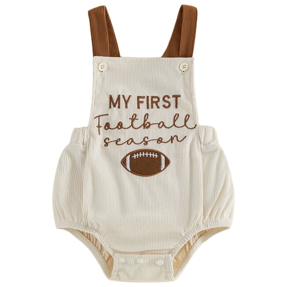 Loicainy Infant Baby Football Bodysuit 3 6 9 12 Months Cute Sleeveless Square Neck Overalls Romper