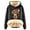 Black, variant on Women Christmas Outfit Ladies' Festive Cow Print Hooded Coat for Winter Warmth and Cozy Style Black XL