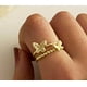 thumbnail image 2 of 2022 Mujeres Chapado en Oro Anillo de Acero Inoxidable Hueco Anillo de Corazón para la Joyería Femenina Anillo de Doble Capa Conjunto, 2 of 7