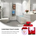 thumbnail image 4 of Toyvian Christmas Toilet Cover Set Red Flannel Santa Claus Home Decoration, 4 of 5