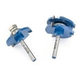 thumbnail image 5 of HILTEX 10110H Tongue and Groove Router Bit Set, 2 Pieces, 1/4 Inch Shank, Adjustable 3 Teeth T-Shape Wood Milling Cutter Woodworking Tool, 1/2-Inch Cutting Depth 1/4-Inch Tongue Height, 5 of 7