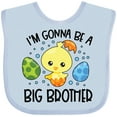 thumbnail image 3 of Inktastic Easter I'm Gonna Be a Big Brother with Green and Blue Eggs Boys Baby Bib, 3 of 4