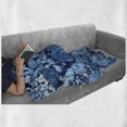 thumbnail image 6 of Urban Graffiti Soft Flannel Fleece Throw Blanket, Xenomorph Alien and Skull on Aquatic Shaded Street Art, Cozy Plush for Indoor and Outdoor Use, 70" x 90", Navy Blue and Pale Blue, by Ambesonne, 6 of 6