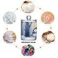 thumbnail image 3 of 2 PCS Plastic Storage Canister Clear with Lids Airtight Cotton Swabs Cans Bathroom Jar Floss Organizer Cute Penguin in Winter, 3 of 6