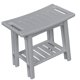 thumbnail image 5 of Banco de ducha, taburete, silla de baño, organizador para interior y exterior con estante de almacenamiento y asa, asiento de baño para personas mayor Gris, 5 of 9