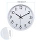 thumbnail image 2 of Reloj de pared Uxcell de 12 pulgadas, reloj de pared redondo silencioso y sin tictac con números en 3D, blanco, 2 of 6