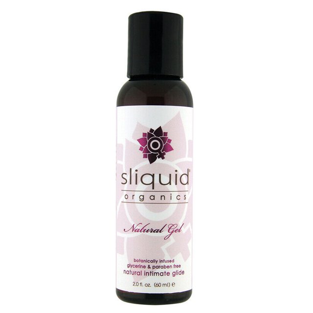 Sliquid Organics Natural Gel, Thick Water & Aloe Based Gel Personal Lubricant, 2 oz