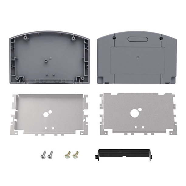Caparazón Para N64 Cartucho Shell Cover Game Console Cases Kit De Reemplazo (Gris De Ee. Uu.)