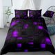 thumbnail image 1 of Conjunto de funda nórdica de ropa de cama 3 piezas púrpura, conjunto de funda nórdica de tres piezas de ropa de cama, 1 of 6