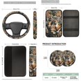 thumbnail image 7 of XYZCANDO Deers Camo Forest 14 Pcs Car Seat Covers Full Set Steering Wheel Cover Center Console Armrest Pad Seat Belt Pads Headrest Covers for Most Cars SUVs Sedans, 7 of 7