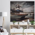 thumbnail image 3 of Designart 'Old Fishing Boat' Boat Print on Natural Pine Wood, 3 of 5