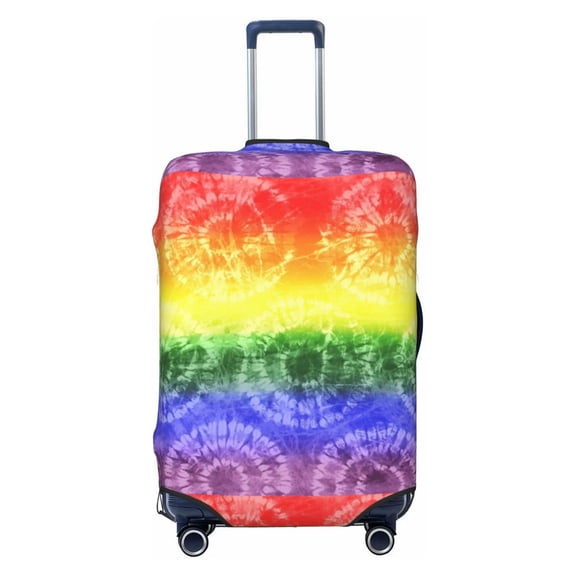 Kdxio Colorful Tie Dye Pattern Luggage Cover for Travel,Elastic and Durable,Fits 18-32 Inch,Anti-Scratch Suitcase Protector-No luggage included