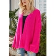 thumbnail image 1 of BeautyIn Autumn and Winter New Solid Color Long Top with Long Sleeve Striped Knit Cardigan, 1 of 3